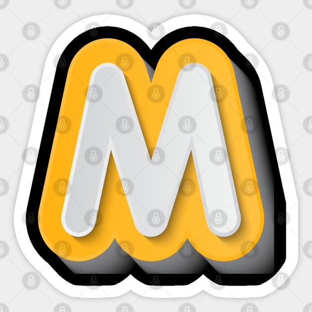 Letter M Colorful Alphabet Letter M Sticker TeePublic